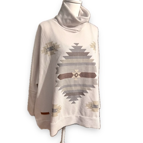 NWT Simply Southern Aztec Turtleneck Cowl Neck Sweater P2P 34” OSFA NWT - Picture 12 of 16